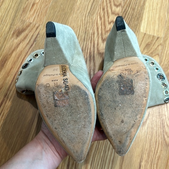 IRO x REVOLVE SUDEKA BOOTS Light Khaki suede pull on size 38 women’s - Picture 9 of 13